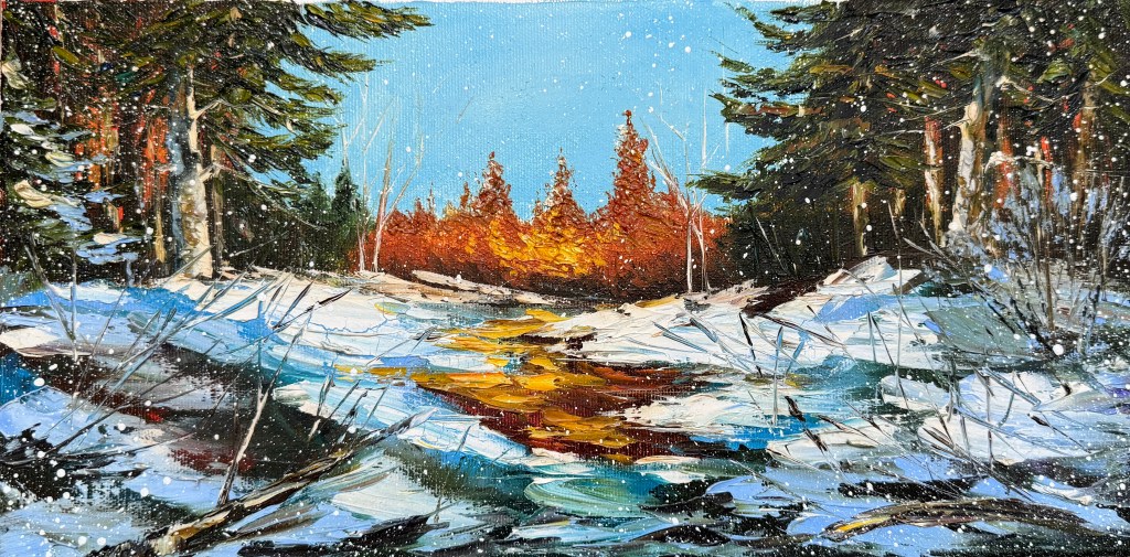 Winter Sunset Landscape