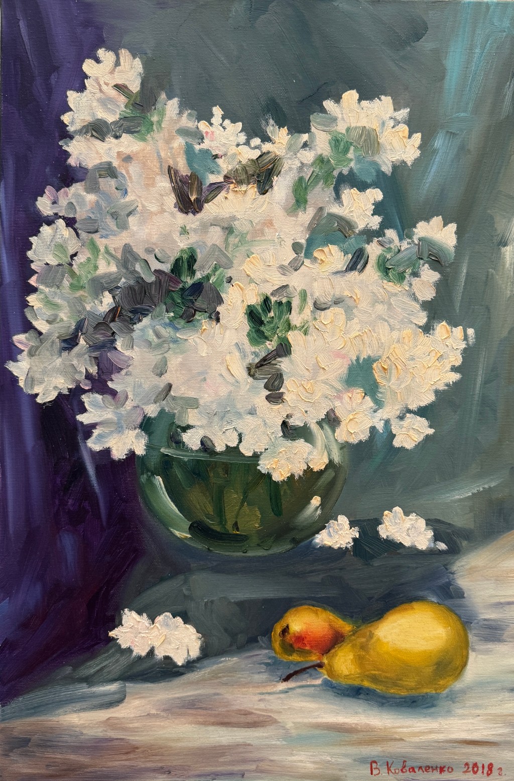 Chrysanthemums with Pears